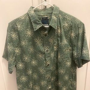Green Prana Hillsdale Button-up Short Sleeve Shirt - Slim Fit